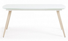 СТОЛ ELIOT 120 SUPER WHITE GLASS+WOOD фабрика удобной мебели